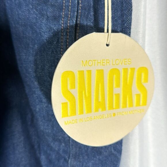 SNACKS! PUSH POP PLEATED NERDY HIGH WAIST WIDE LEG JEANS SIZE 32 DENIM COLDBREW - Picture 8 of 9